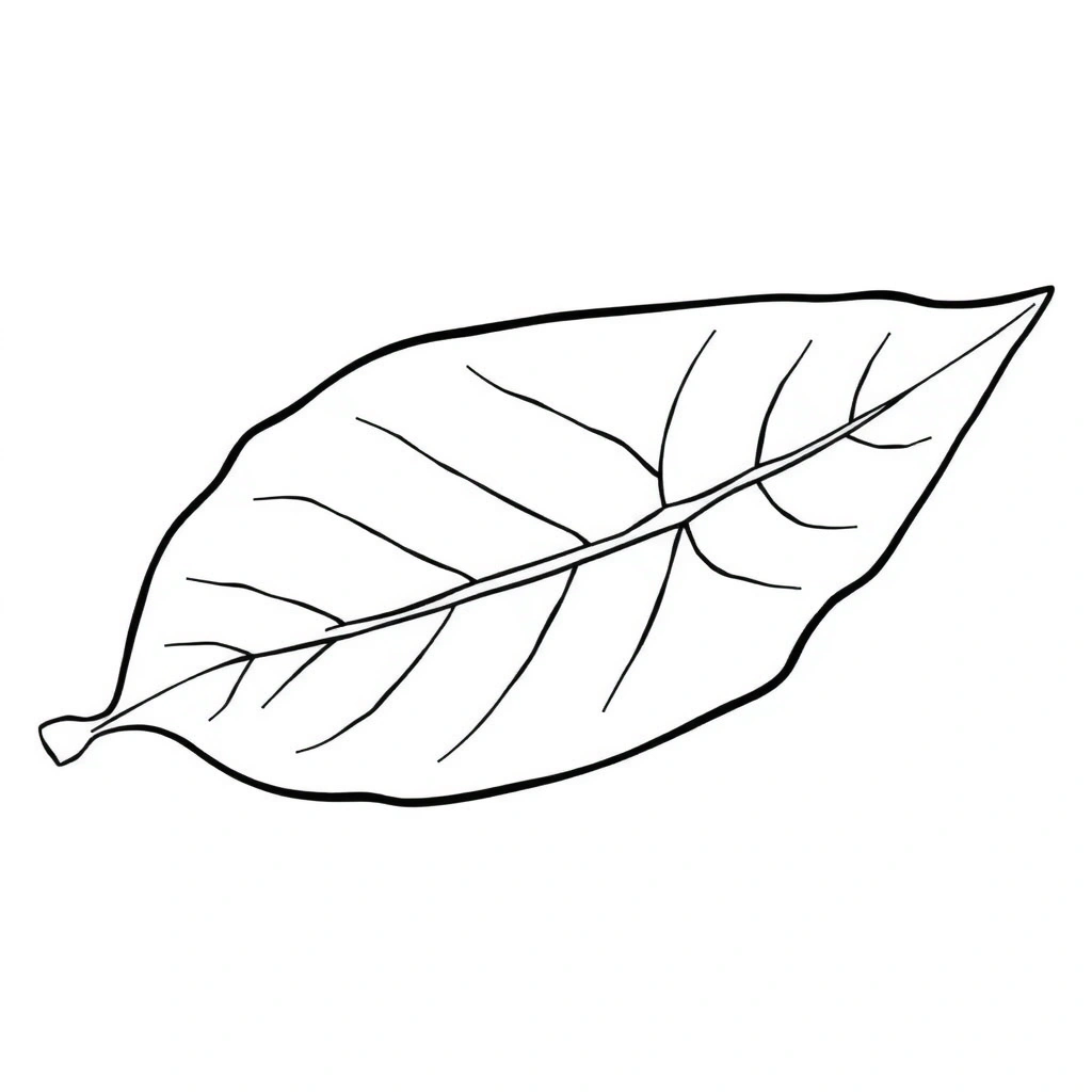 Kolorowanka: Liść z fakturą - Kolorowanki - Jesień