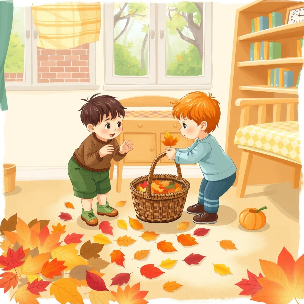 Obrazek: Zbieramy liście - Materiały - Jesień