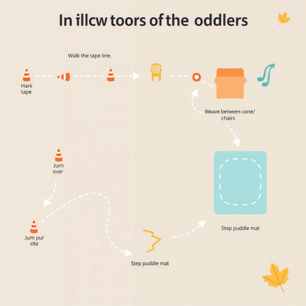 Schemat toru przeszkód: Spacer po parku - Szablony - Jesień