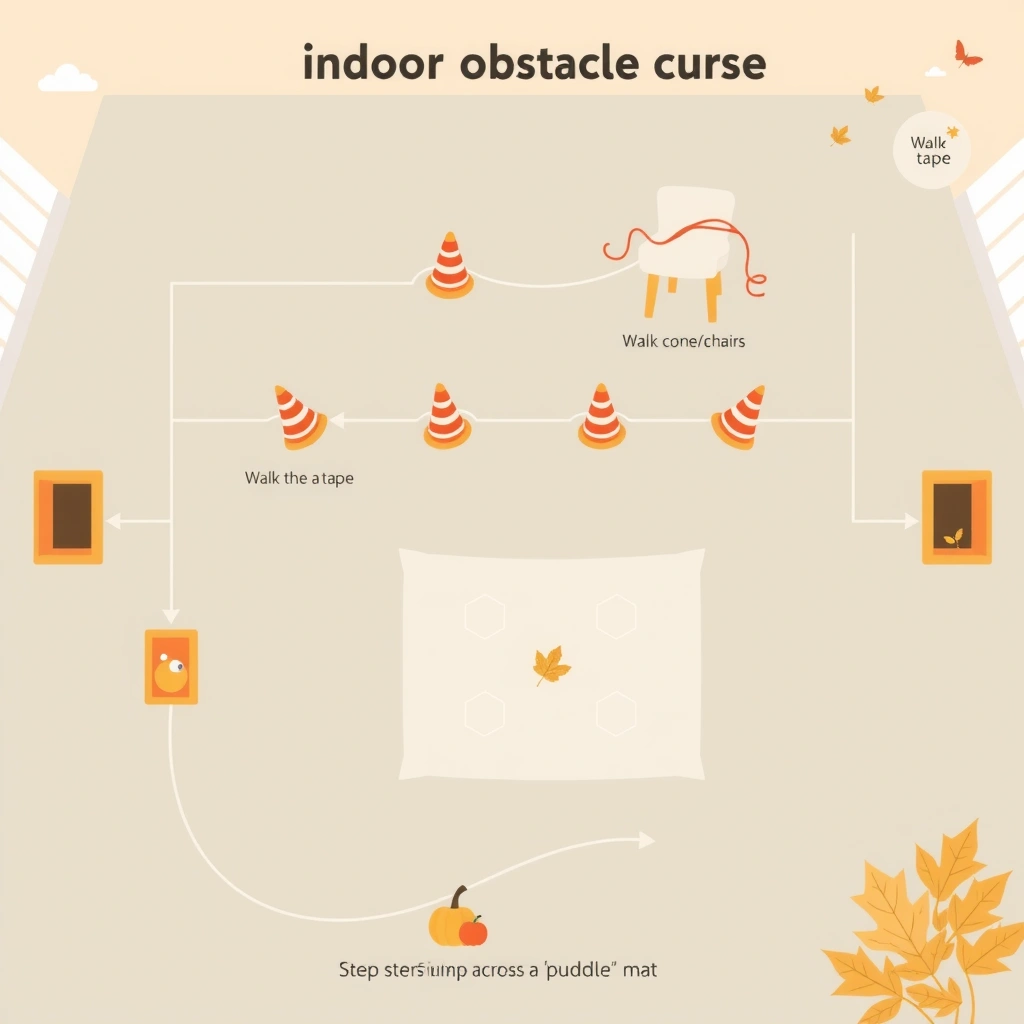 Schemat toru przeszkód: Spacer po parku - Szablony - Jesień