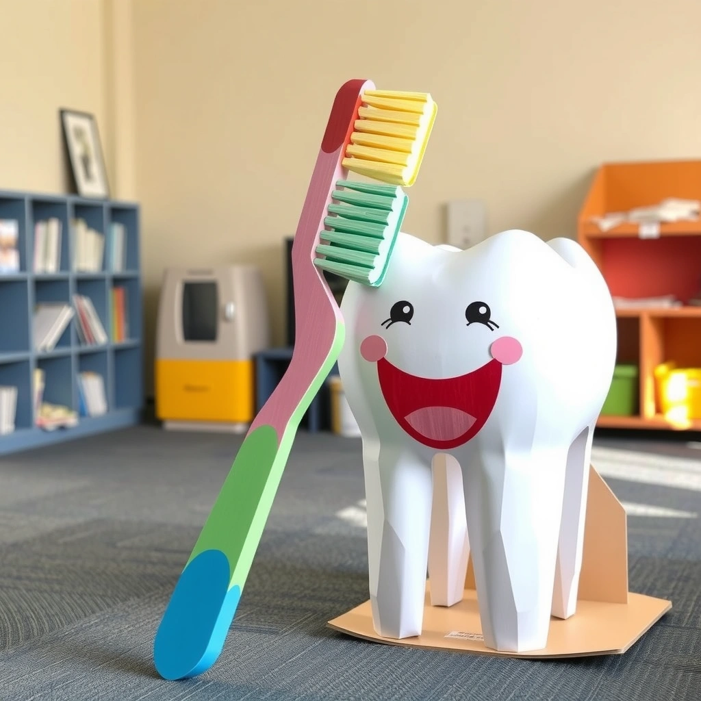 Wielka szczoteczka-demonstracja (prop) - Materiały - Higiena Jamy Ustnej