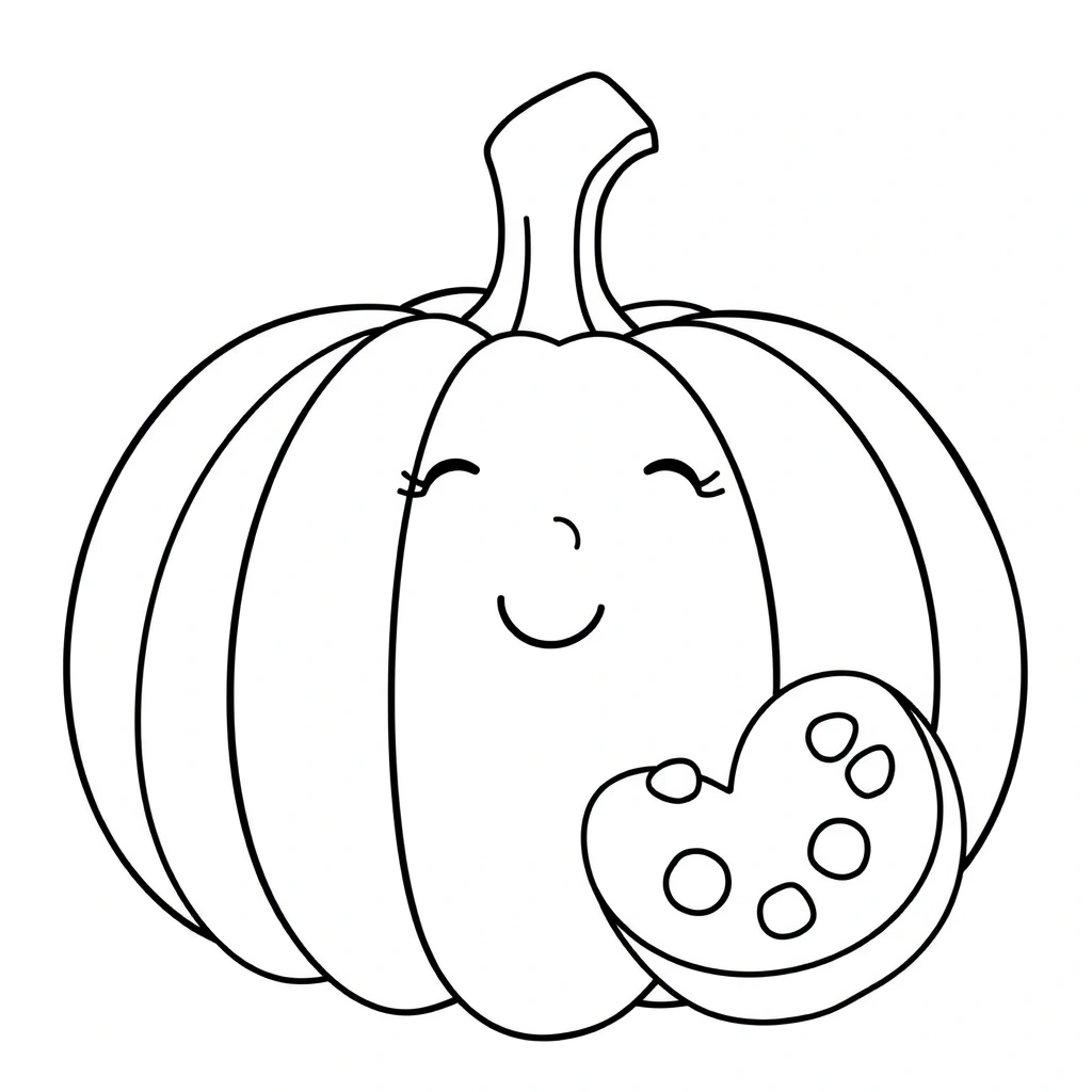 Kolorowanka: dynia dla maluchów - Kolorowanki - Dynia