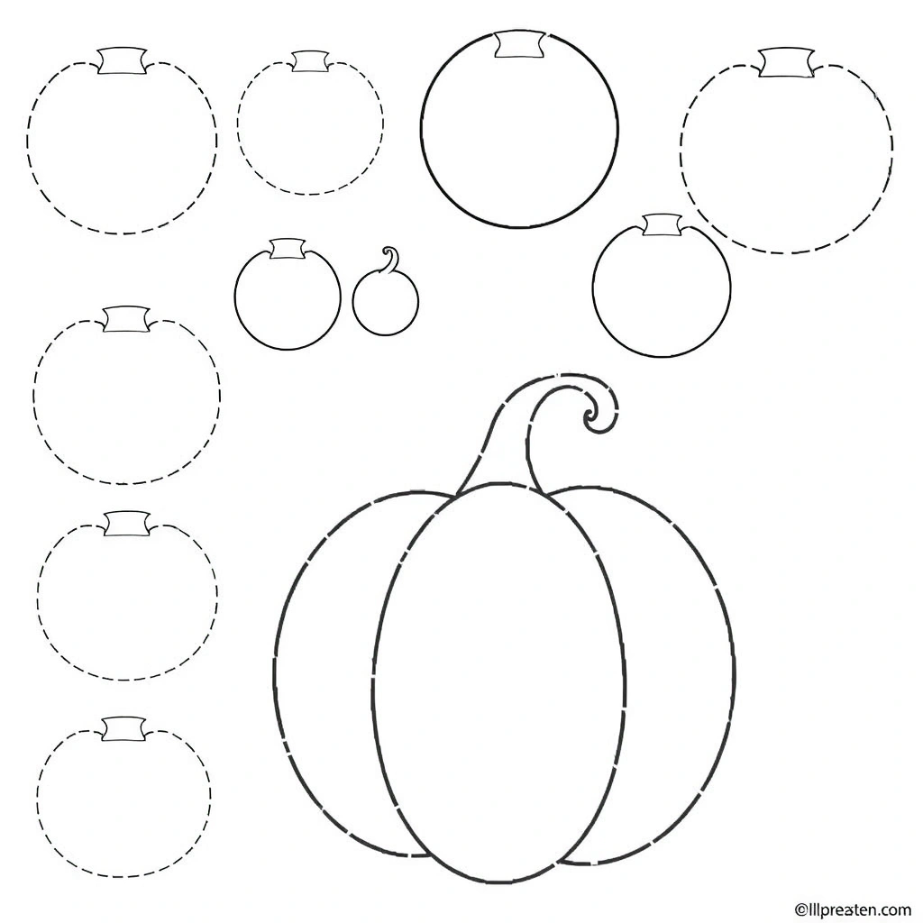 Szablony nasion i kształtów do przyklejania - Szablony - Dynia