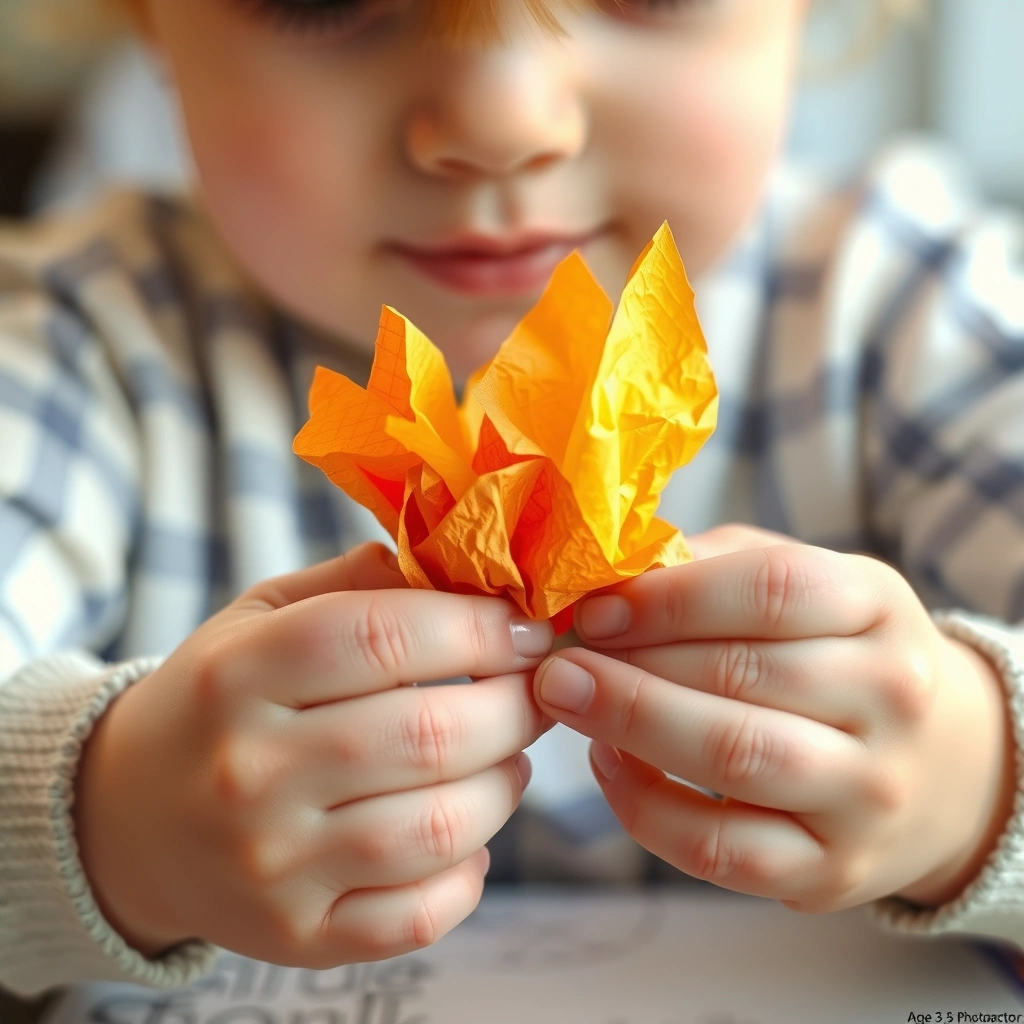 Ręce dziecka formujące płomień - Materiały - Wszystkich Świętych