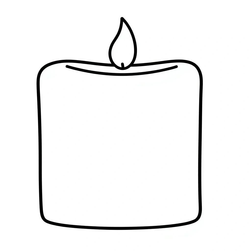 Szablon świeczki - kształt do wycięcia - Szablony - Wszystkich Świętych