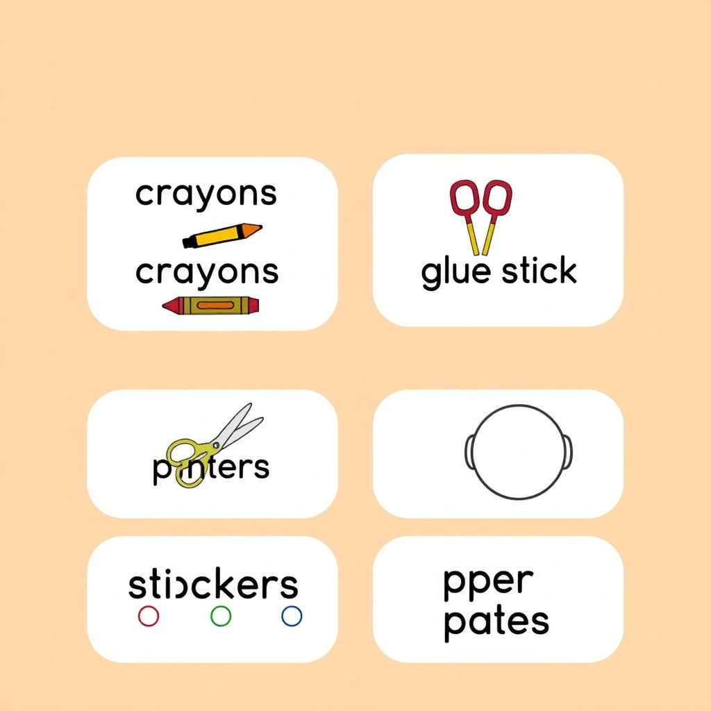 Etykiety na pojemniki z przyborami - Szablony - Bajkowe Postacie