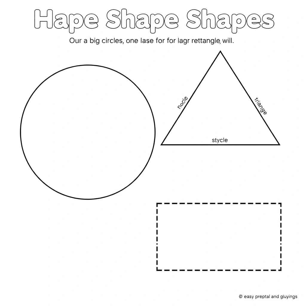 Szablony dużych kształtów do wycięcia (koło, trójkąt, prostokąt) - Szablony - Bajkowe Postacie