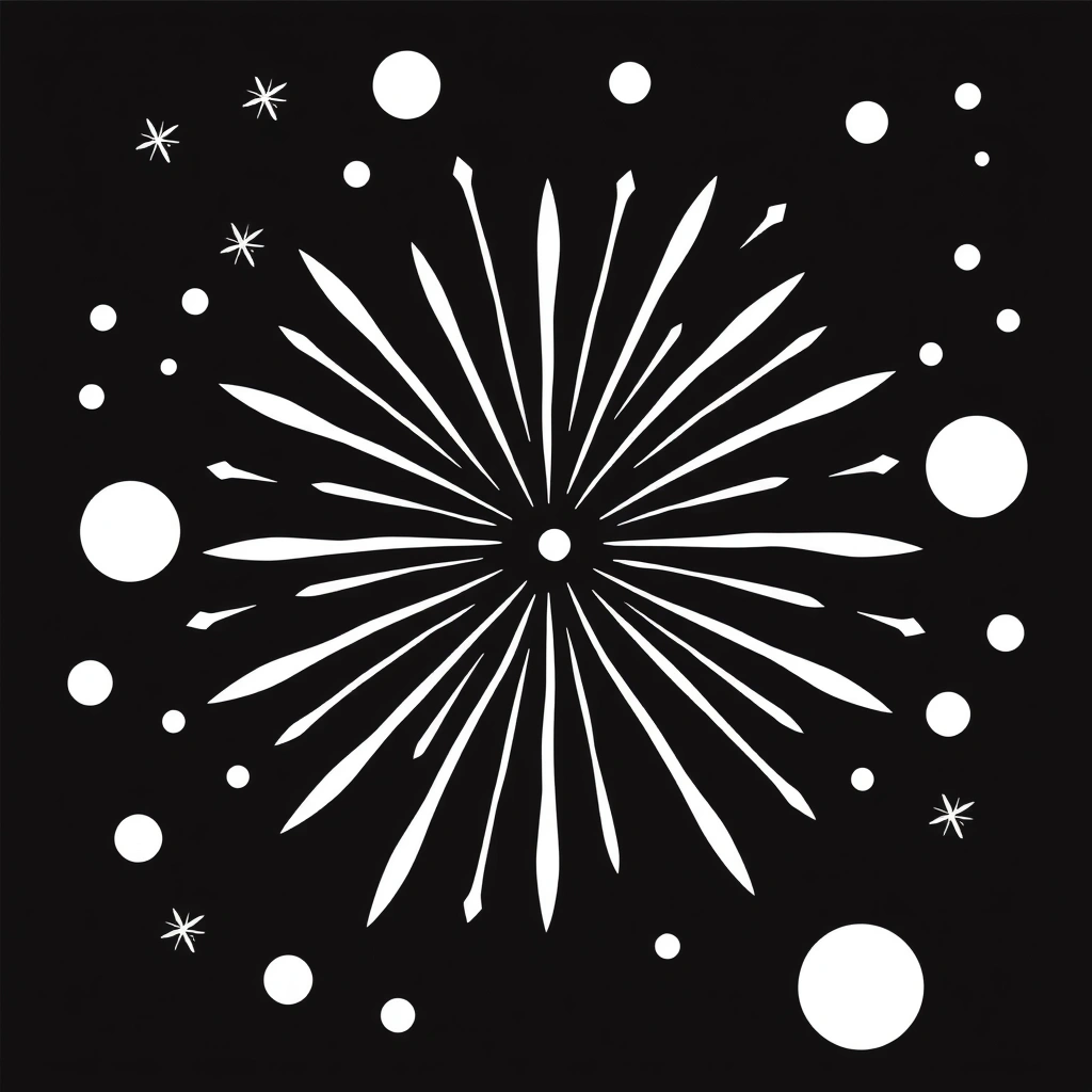 Kolorowanka: Fajerwerki dla maluchów - Kolorowanki - Nowy Rok