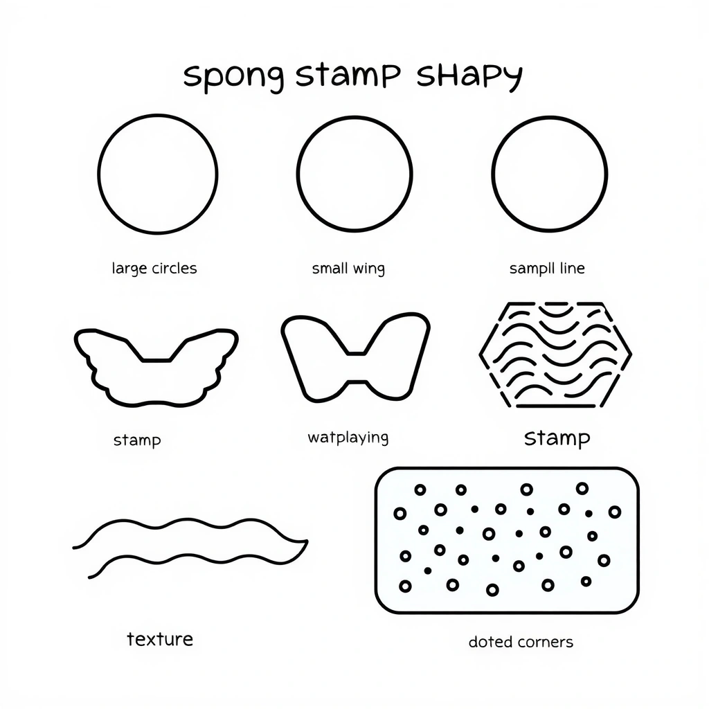 Arkusz stempelków i kształtów gąbkowych - Szablony - Dzień Gumowej Kaczki