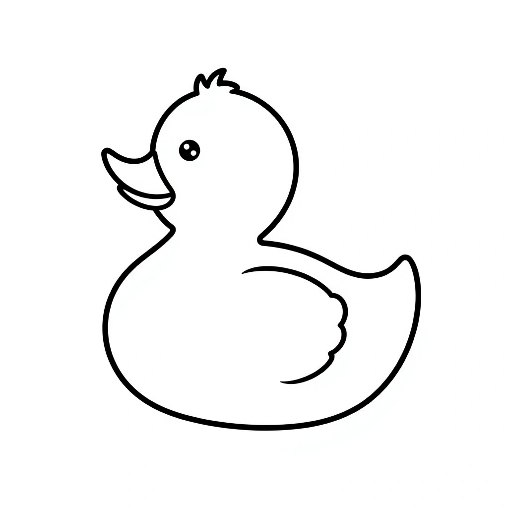 Szablon kaczki (kontur) — do wycinania - Szablony - Dzień Gumowej Kaczki