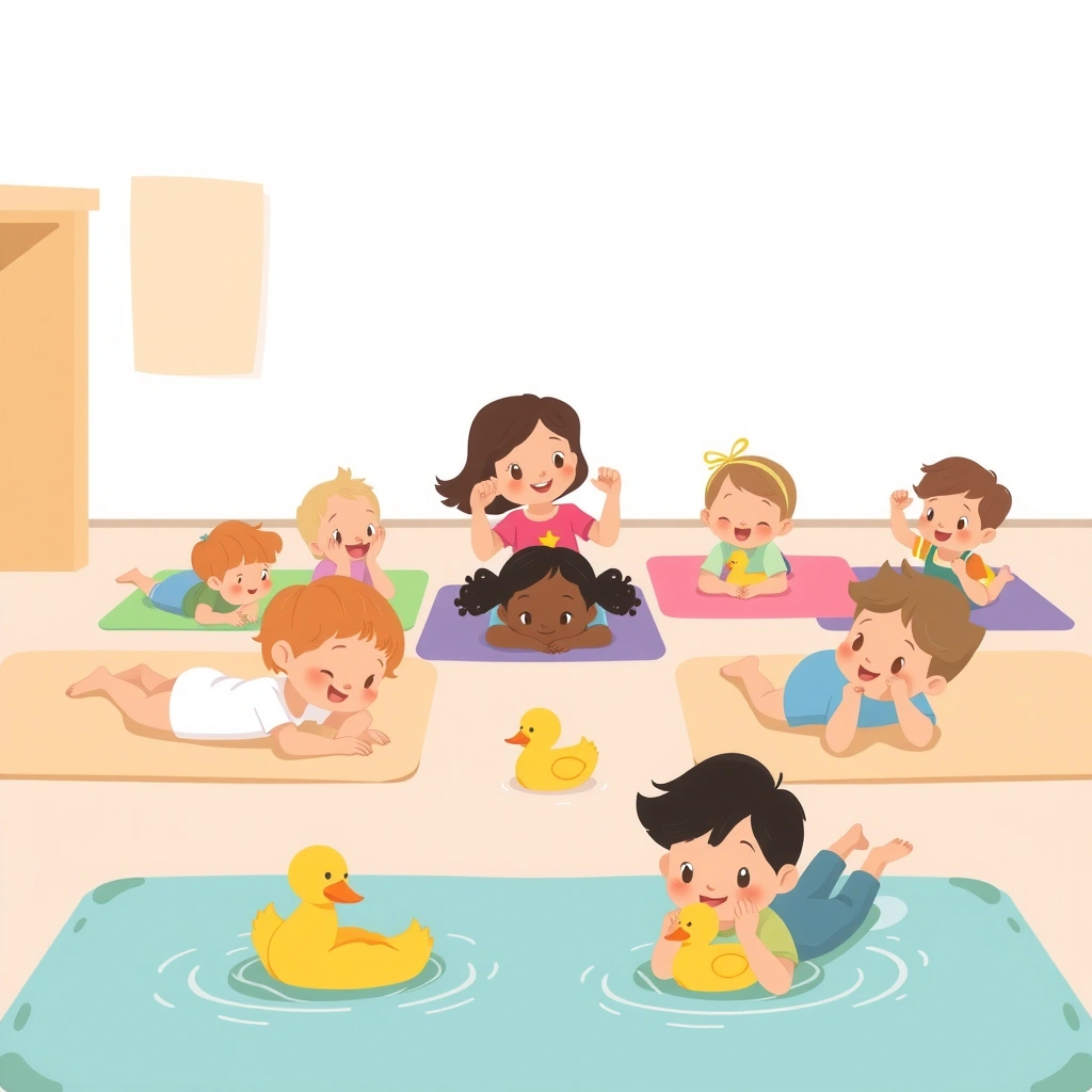 Ilustracja aktywności 'Pływające kaczuszki' - Materiały - Dzień Gumowej Kaczki