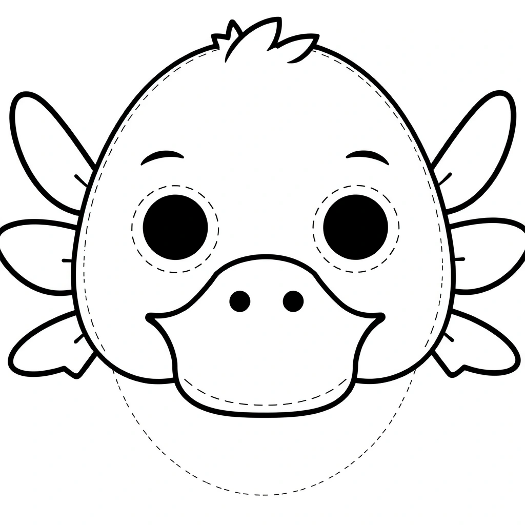 Szablon maski kaczuszki - Szablony - Dzień Gumowej Kaczki