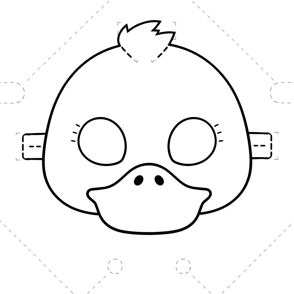 Szablon maski kaczuszki - Szablony - Dzień Gumowej Kaczki