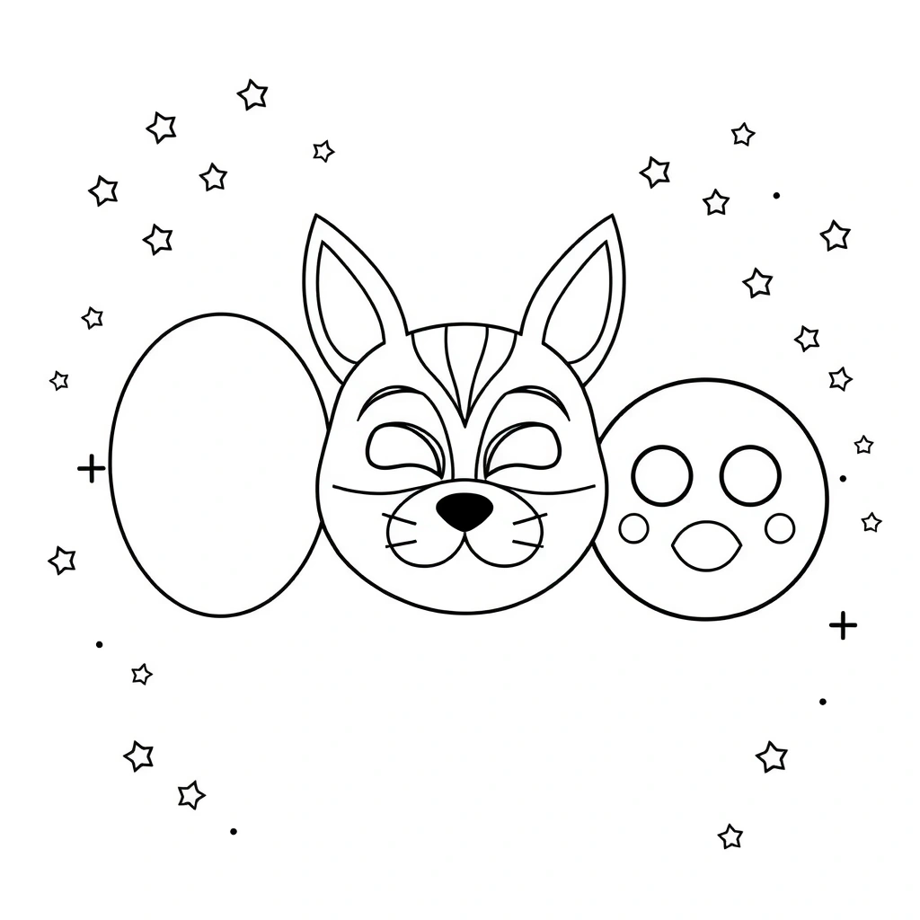 Strona do kolorowania: maski - Kolorowanki - Karnawał