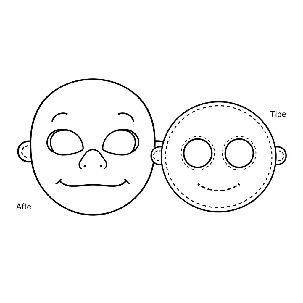 Szablon maski - Szablony - Karnawał