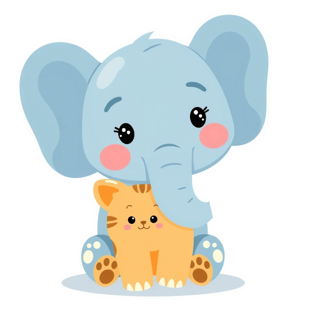 Duży obrazek — Zwierzątko (np. słoń / kot) - Materiały - Dzień Puzzli