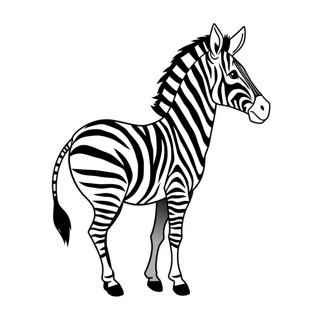Szablon sylwetki zebry (do malowania) - Szablony - Dzień Zebry