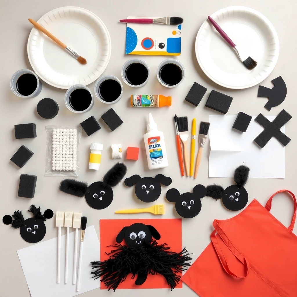 Rozłożone materiały — flat lay - Materiały - Dzień Zebry