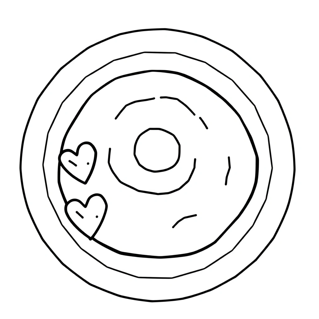 Kolorowanka — Talerzyk-naleśnik (kontur) - Kolorowanki - Dzień Naleśnika