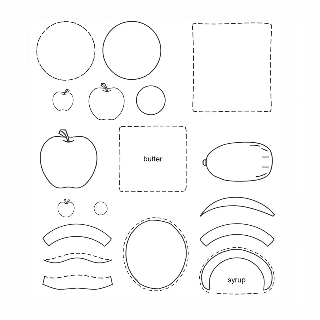 Szablony do wycięcia — dodatki do naleśnika - Szablony - Dzień Naleśnika