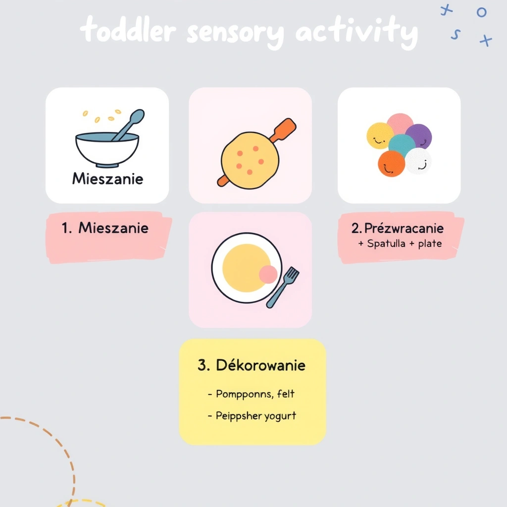 Plakat instrukcyjny: 3 stacje - Szablony - Dzień Naleśnika