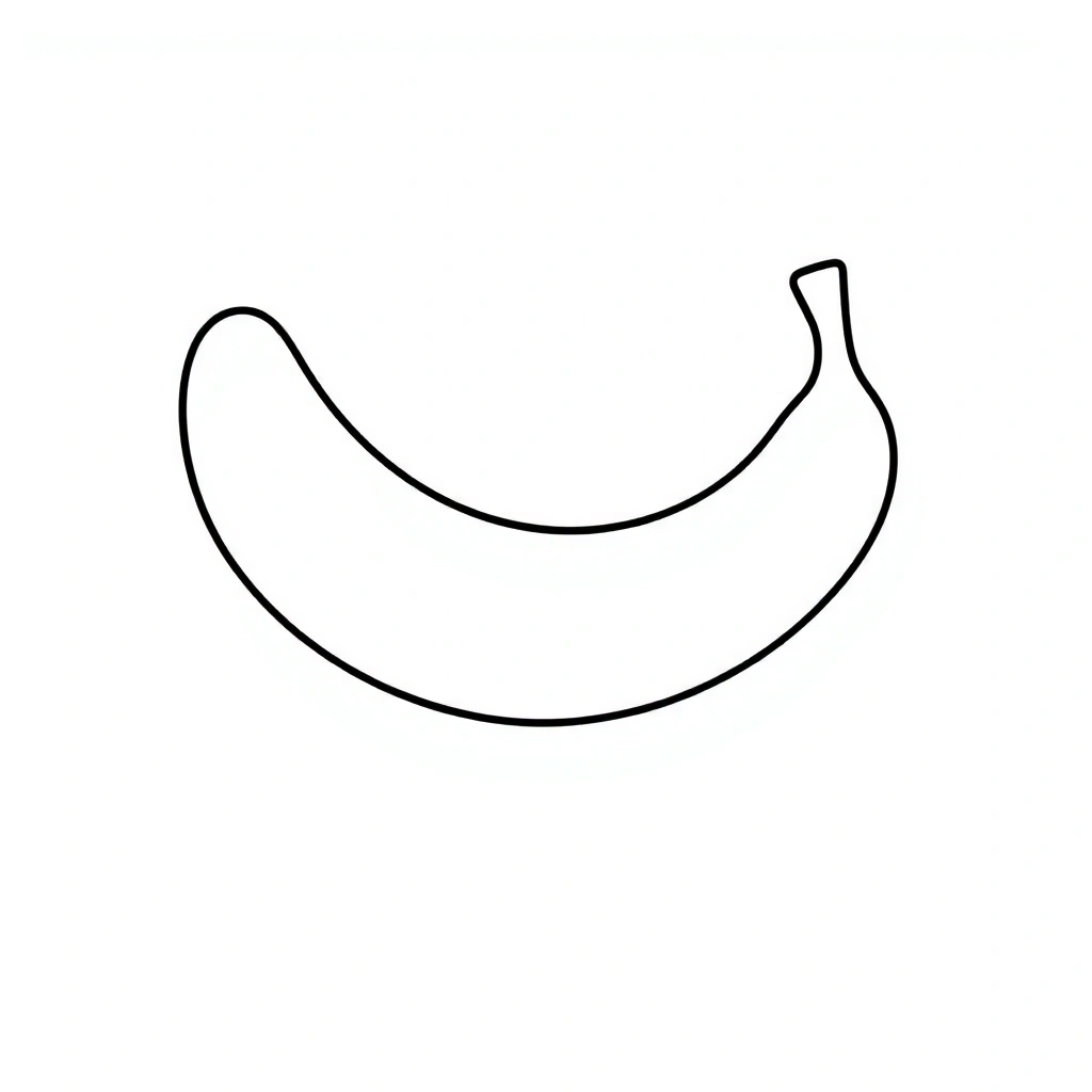 Szablon: Banan — kształt do wyklejanki - Szablony - Dzień Naleśnika