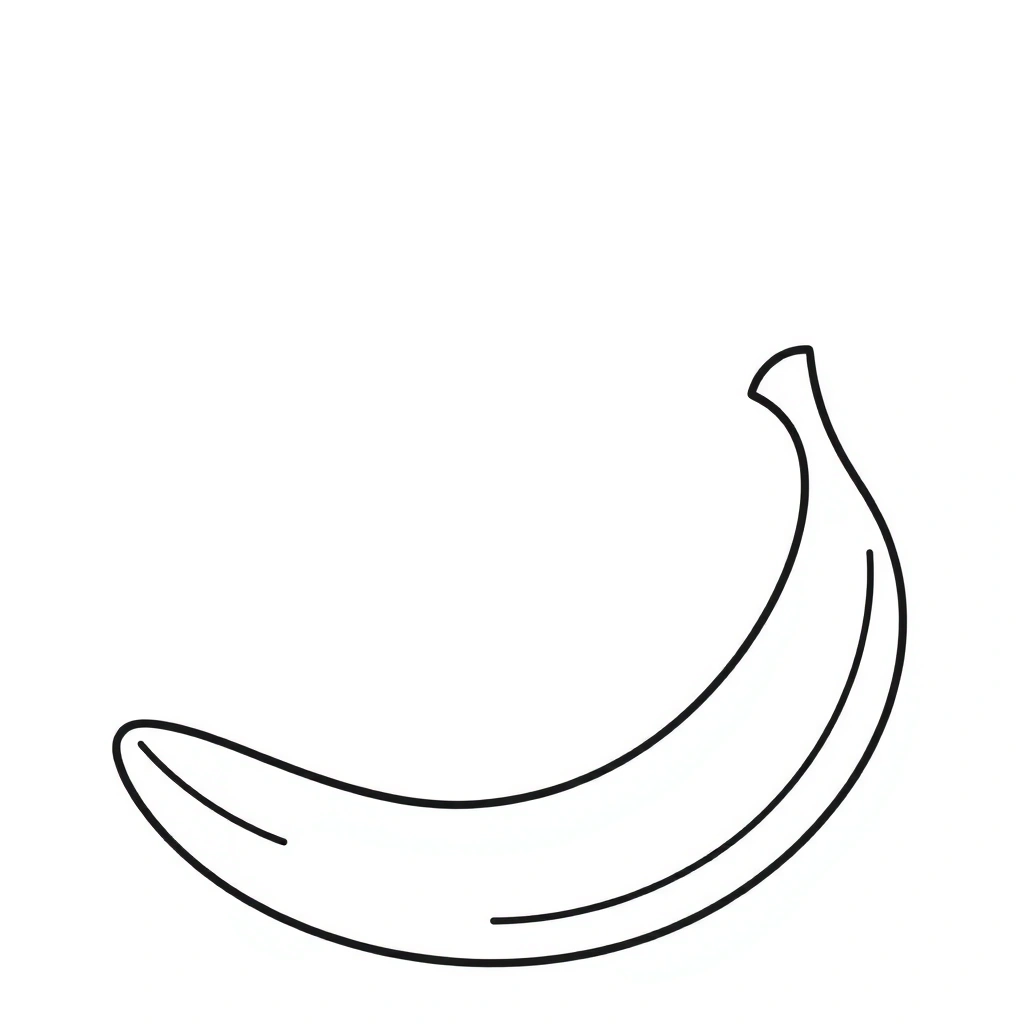 Szablon: Banan — kształt do wyklejanki - Szablony - Dzień Naleśnika