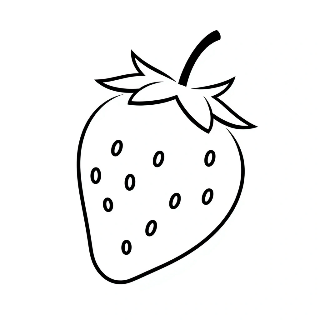 Szablon: Truskawka — kształt do wyklejanki - Szablony - Dzień Naleśnika