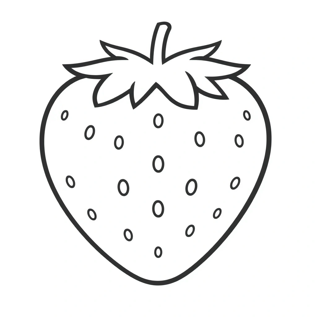 Szablon: Truskawka — kształt do wyklejanki - Szablony - Dzień Naleśnika