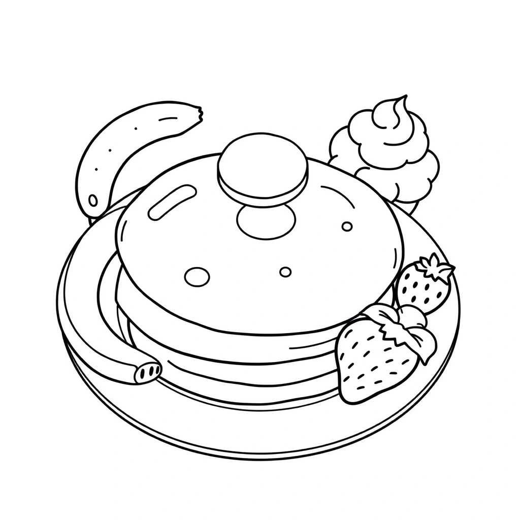 Kolorowanka: naleśnik do kolorowania - Kolorowanki - Dzień Naleśnika