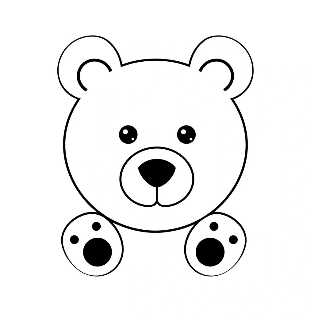 Szablon wycięcia — elementy buzi misia - Szablony - Dzień Niedźwiedzia