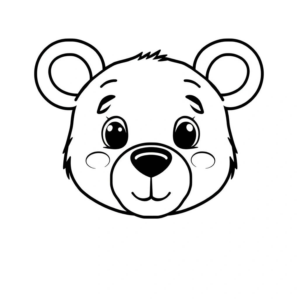 Kolorowanka - pyszczek misia do kolorowania - Kolorowanki - Dzień Niedźwiedzia