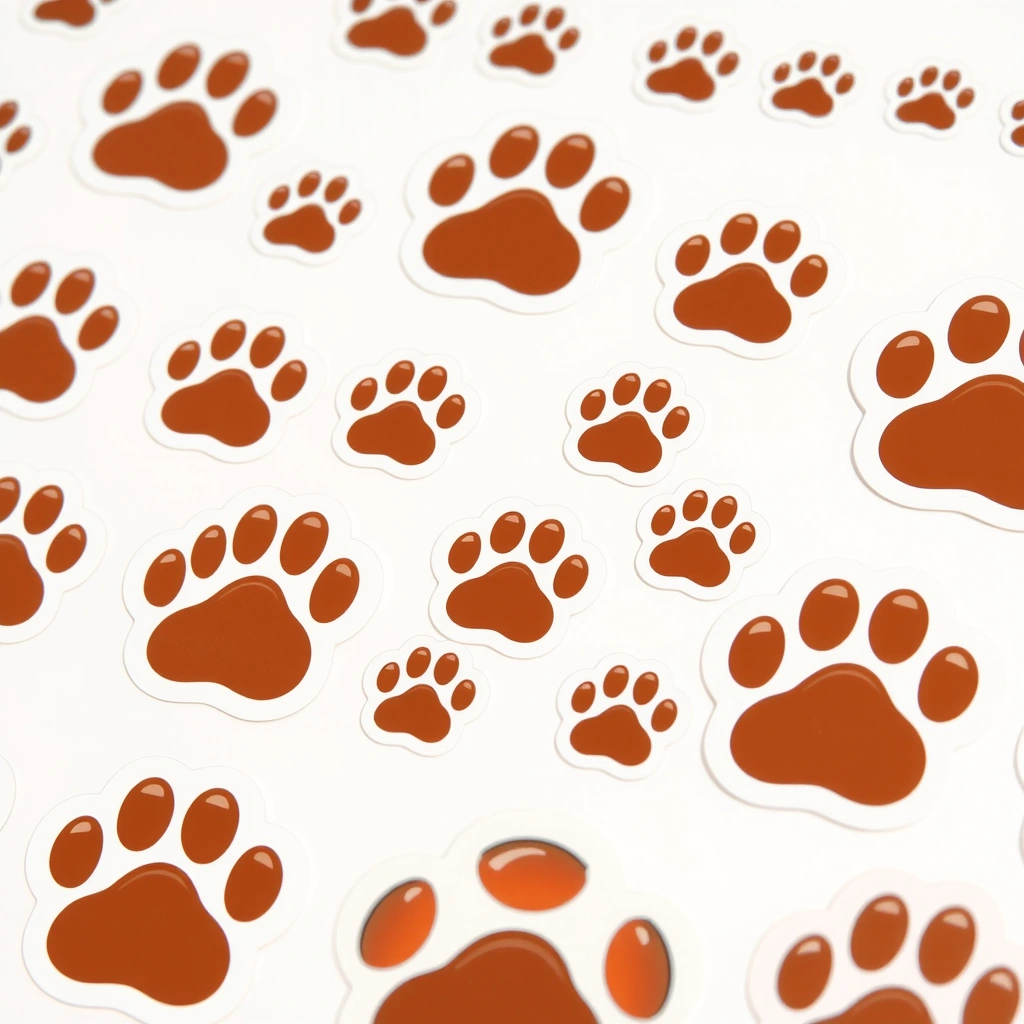 Arkusz naklejek: Łapki misia - Szablony - Dzień Niedźwiedzia