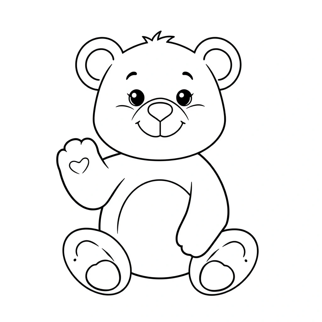 Kolorowanka: Pluszowy miś - Kolorowanki - Dzień Niedźwiedzia