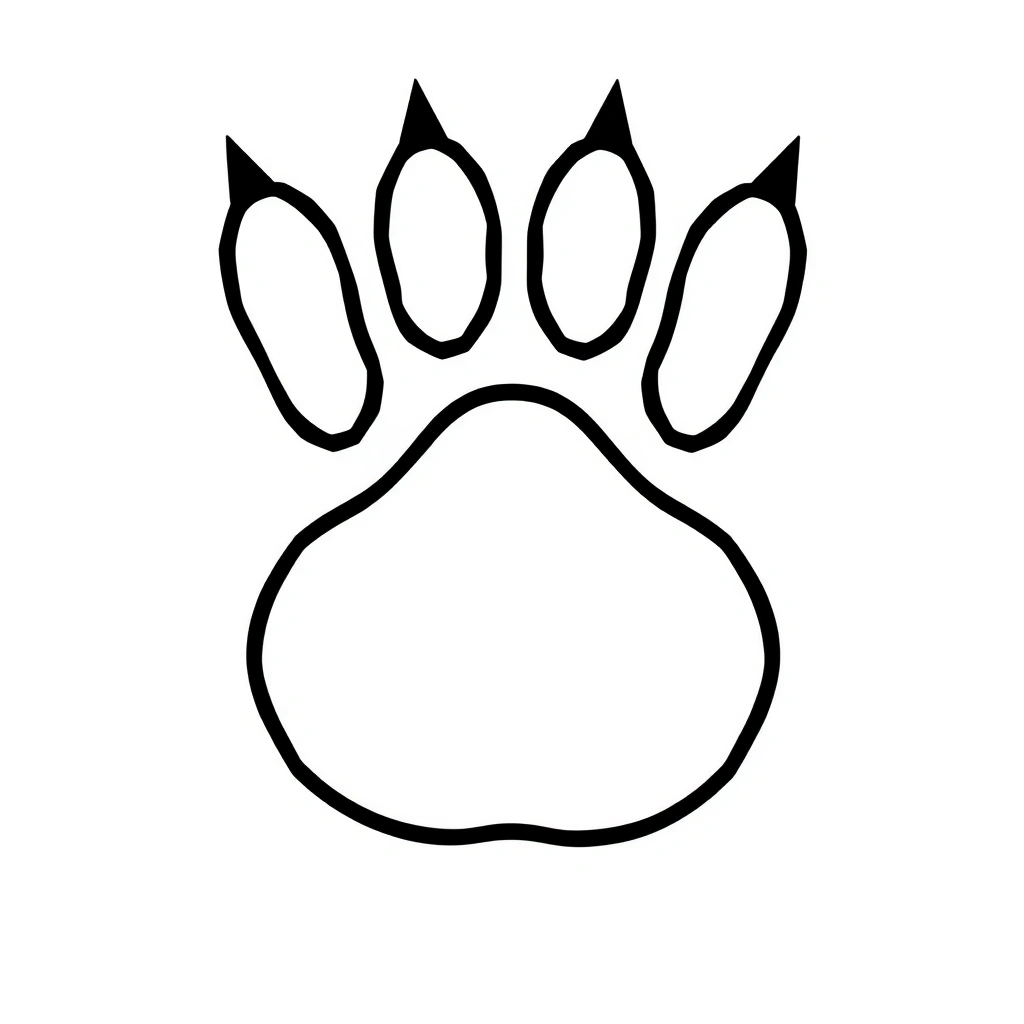 Szablon: Łapka misia (stempel) - Szablony - Dzień Niedźwiedzia