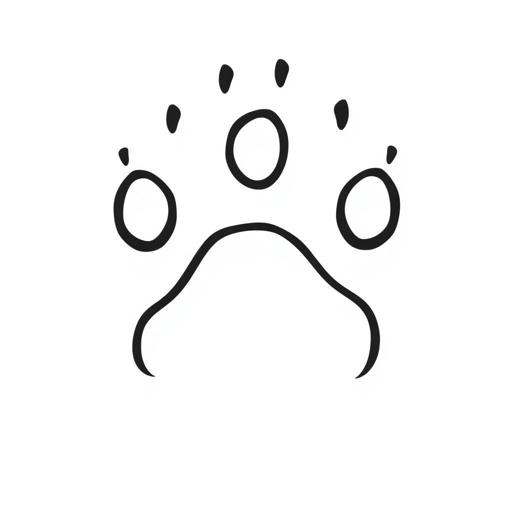 Szablon: Odcisk łapy niedźwiedzia - Szablony - Dzień Niedźwiedzia