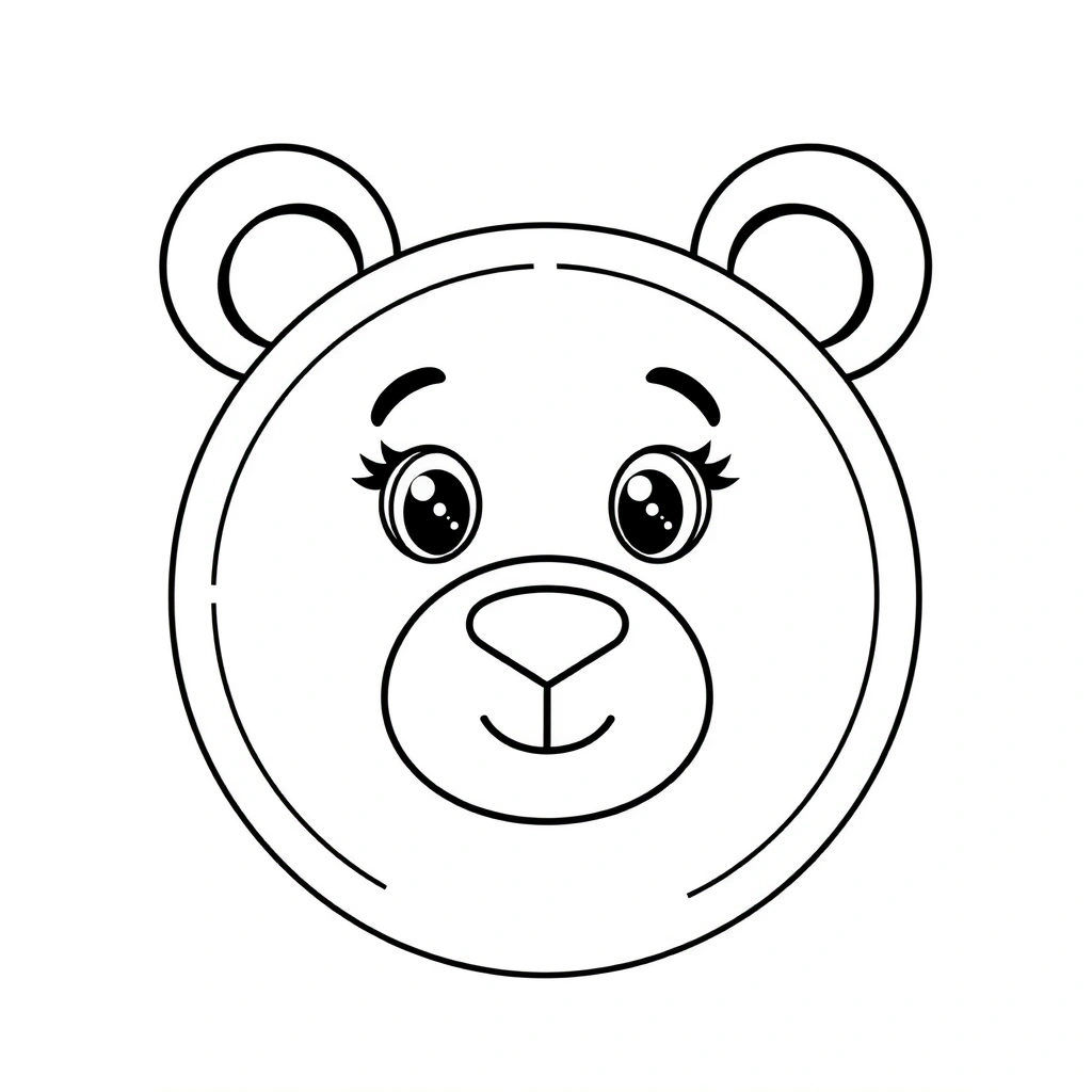 Kolorowanka — niedźwiadek z talerzyka - Kolorowanki - Dzień Niedźwiedzia