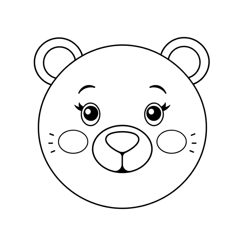 Kolorowanka — niedźwiadek z talerzyka - Kolorowanki - Dzień Niedźwiedzia