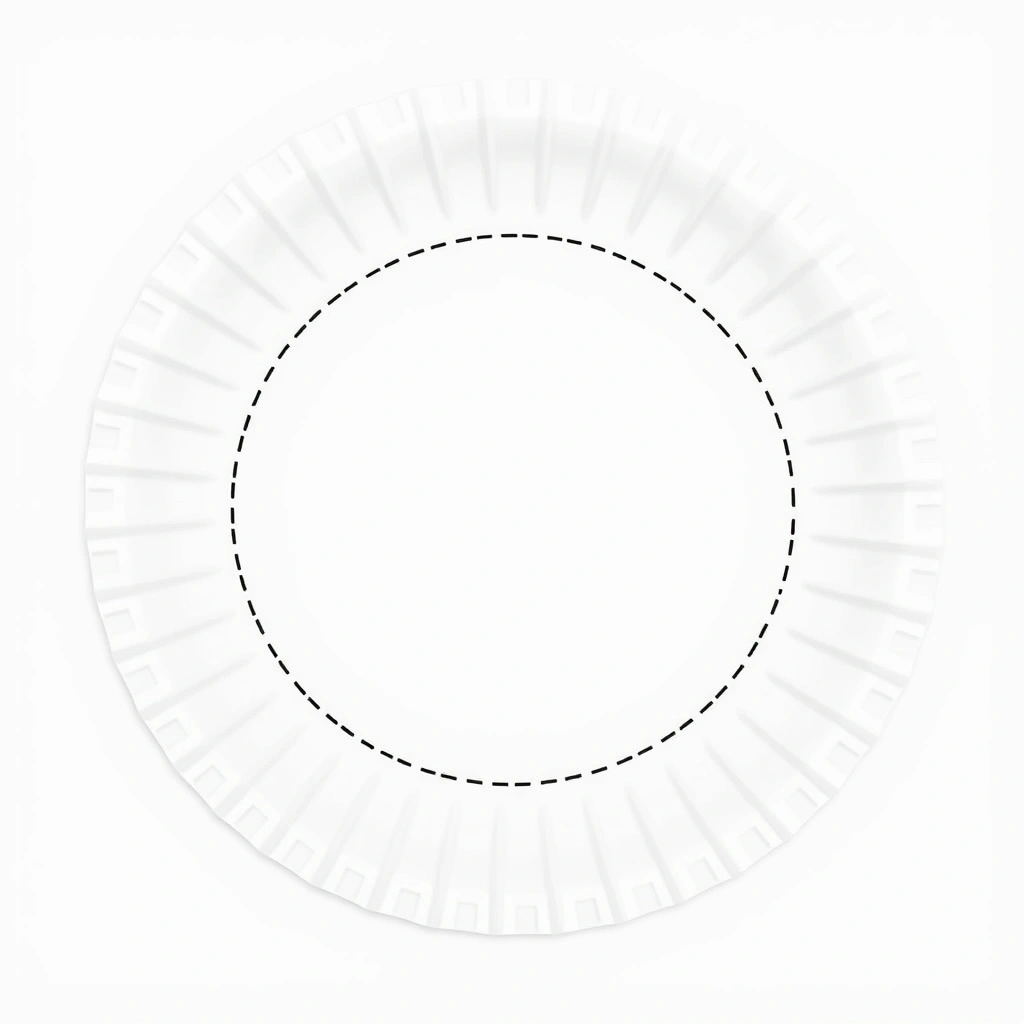 Szablon papierowego talerzyka - Szablony - Zdrowe Jedzenie
