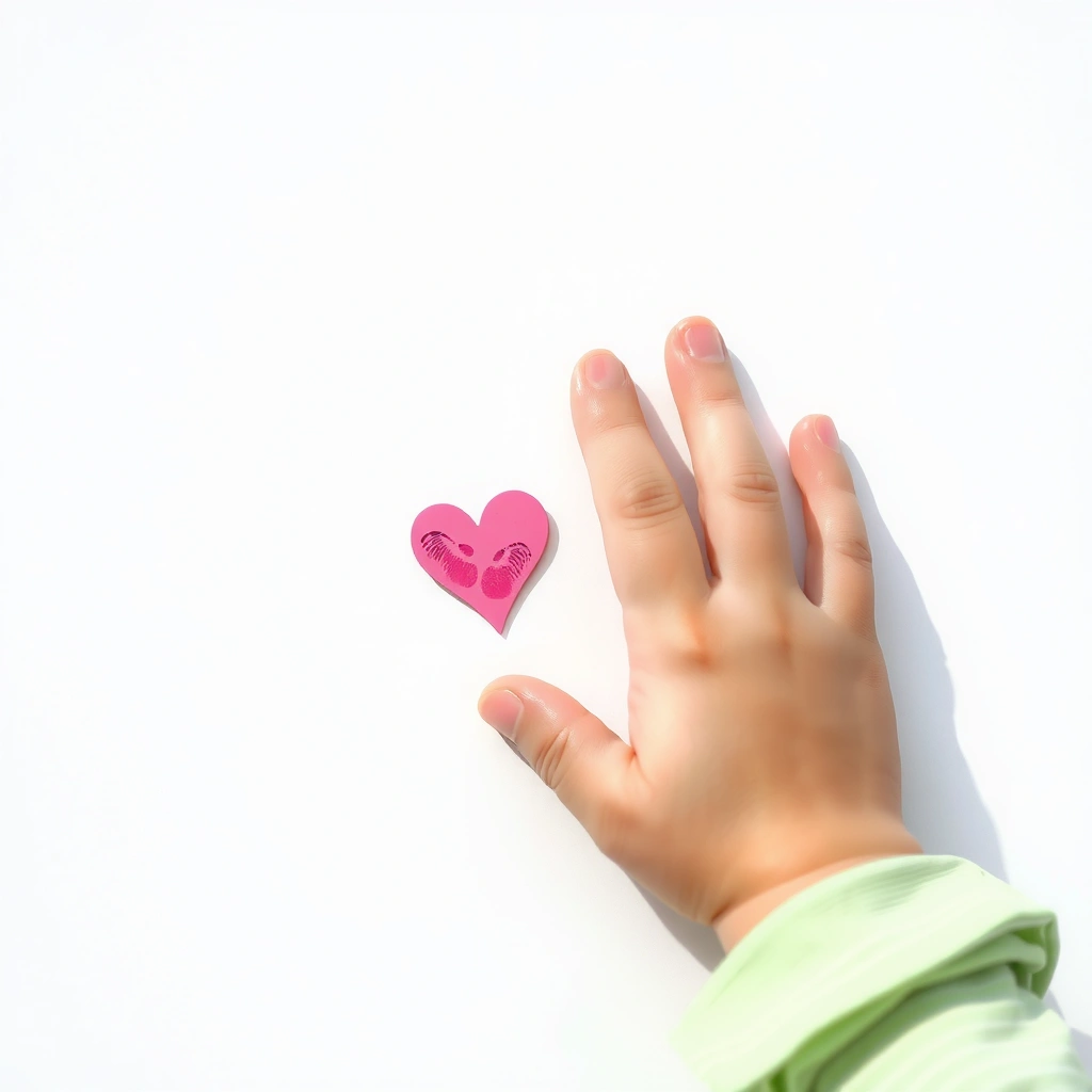 Odcisk paluszka - małe serduszko - Materiały - Miłość i Przyjaźń