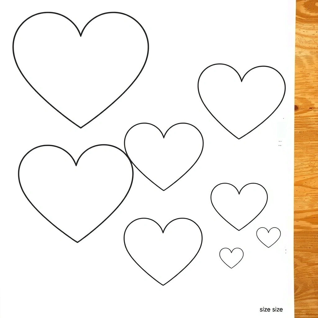 Szablon serduszek do wycięcia - Szablony - Miłość i Przyjaźń