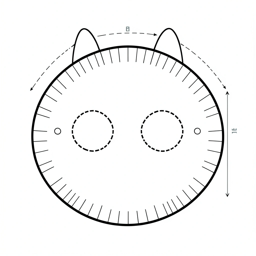 Szablon maski — talerzyk - Szablony - Dzień Kota