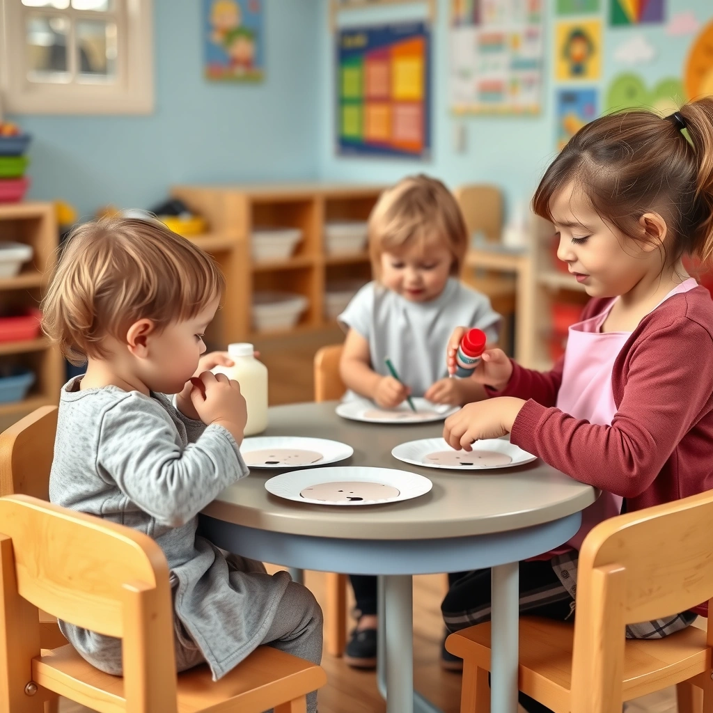 Dzieci podczas tworzenia — scena grupowa - Materiały - Jeż