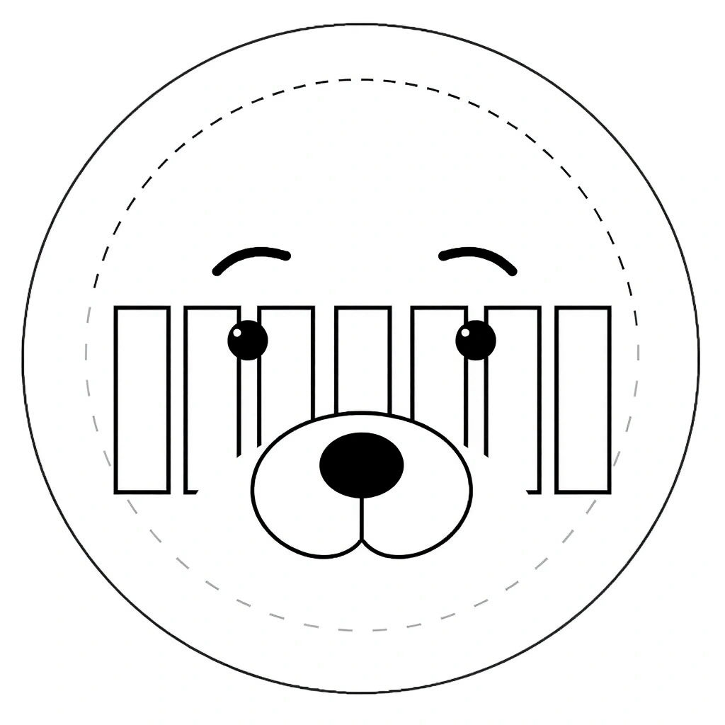 Szablon talerzyka i pasków - Szablony - Jeż