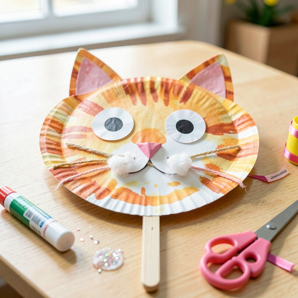 Gotowa maska kota — przykład pracy - Materiały - Dzień Kota