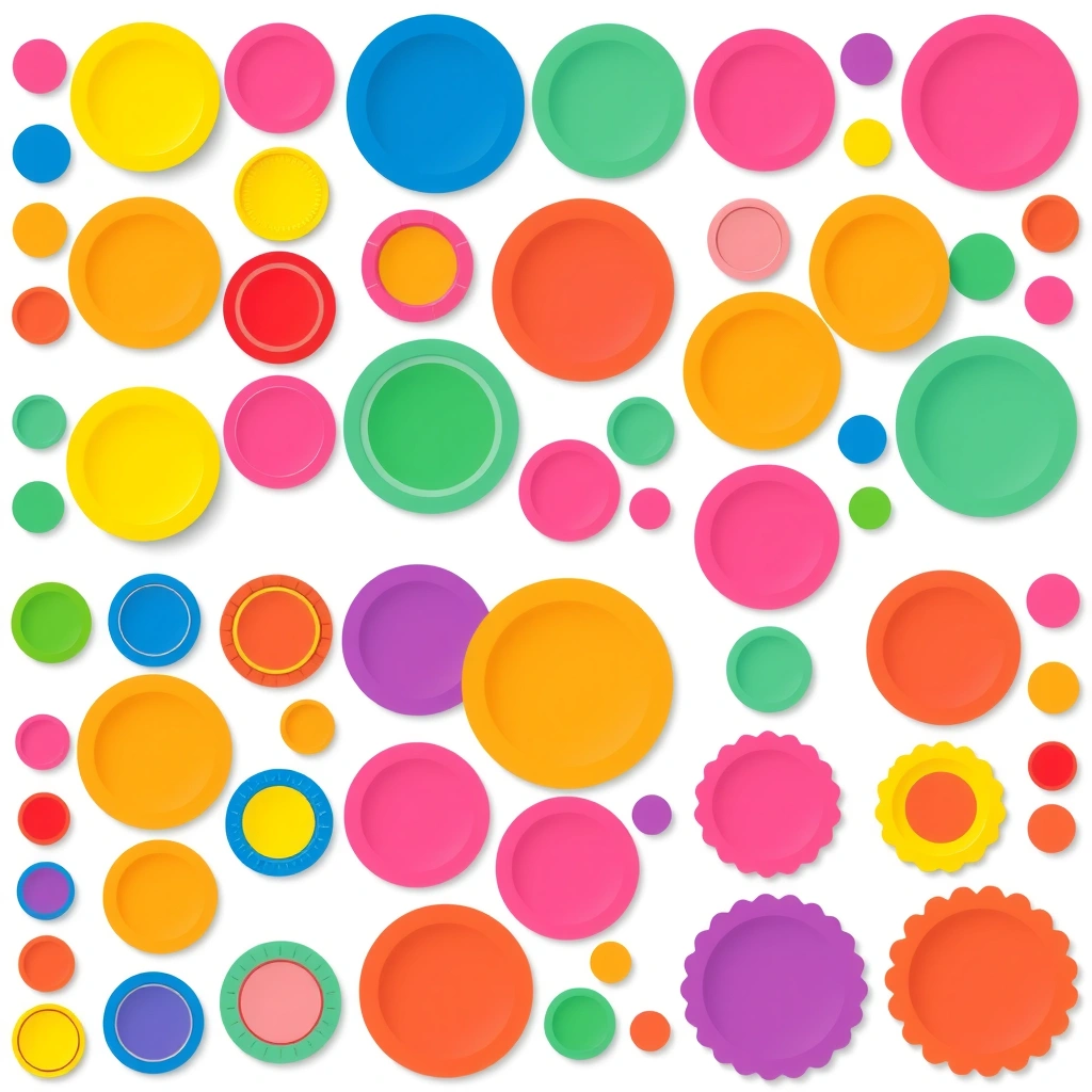 Arkusz naklejek kółeczka - Szablony - Tabliczka Mnożenia