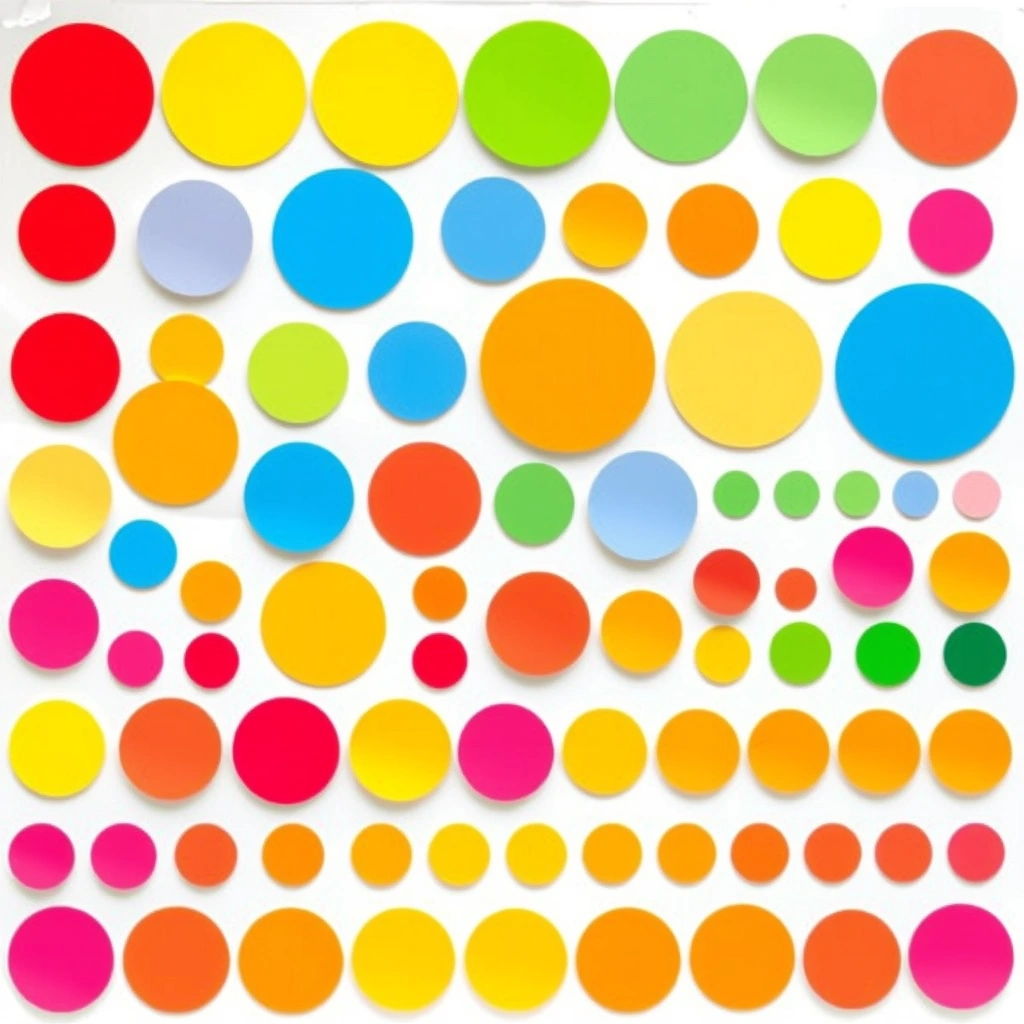 Arkusz naklejek kółeczka - Szablony - Tabliczka Mnożenia