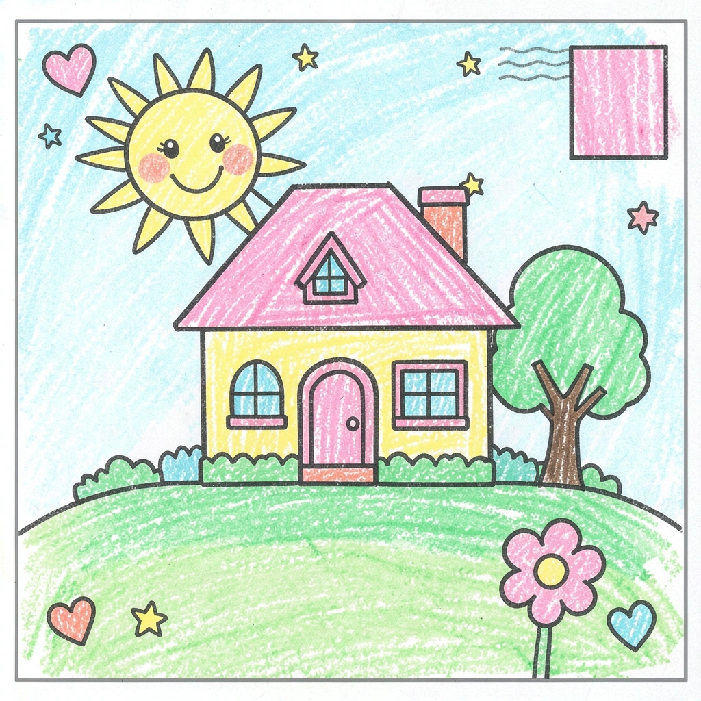 Szablon pocztówki A5 (przód) - do kolorowania - Szablony - Dzień Listonosza