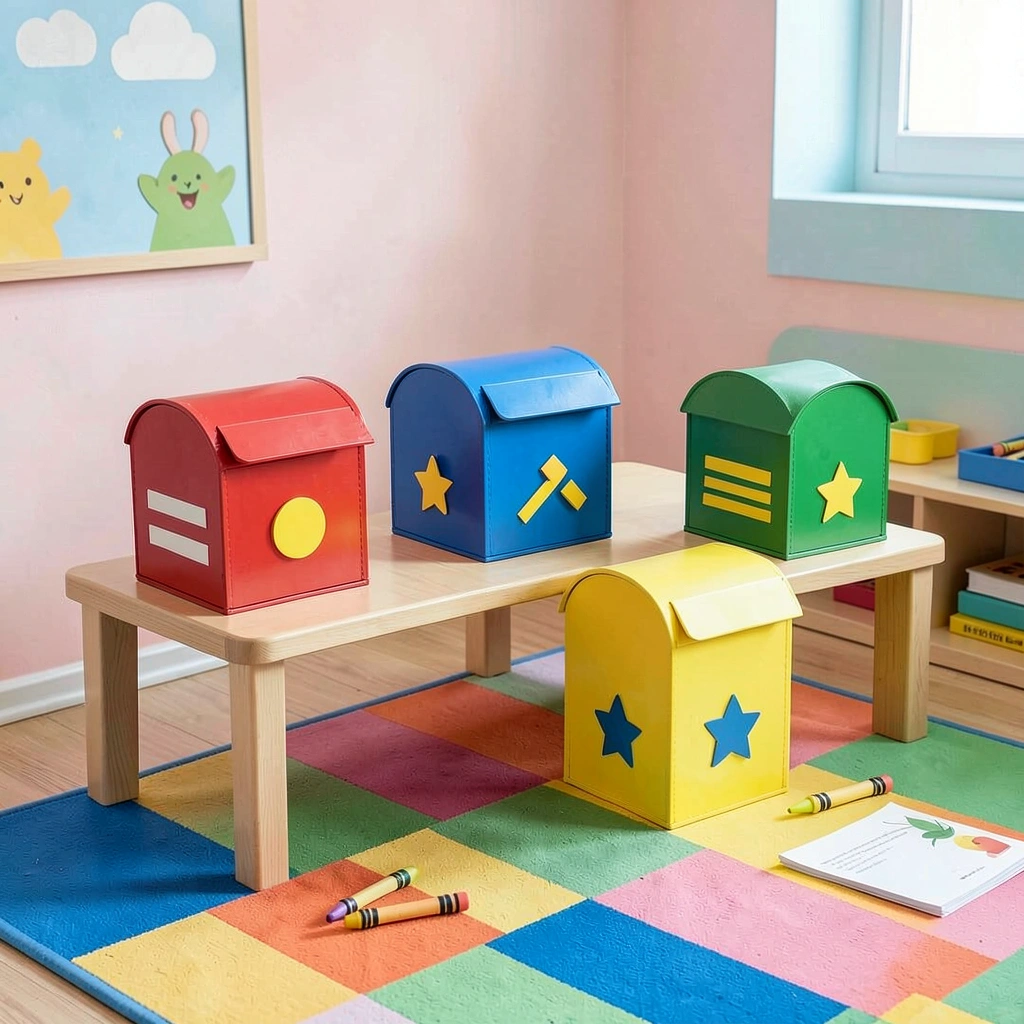 Zestaw skrzynek pocztowych do zabawy - Materiały - Dzień Listonosza