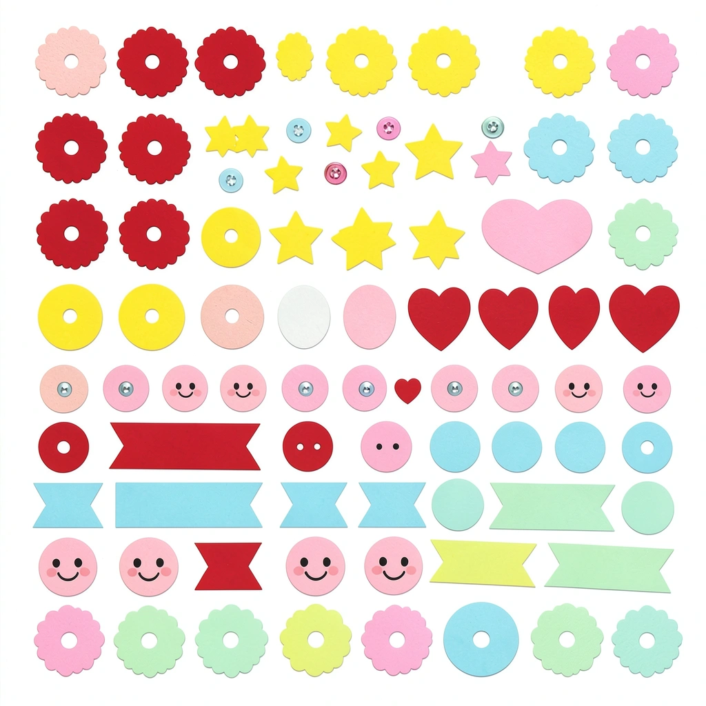 Arkusz naklejek / elementów dekoracyjnych do wycięcia - Szablony - Tłusty Czwartek